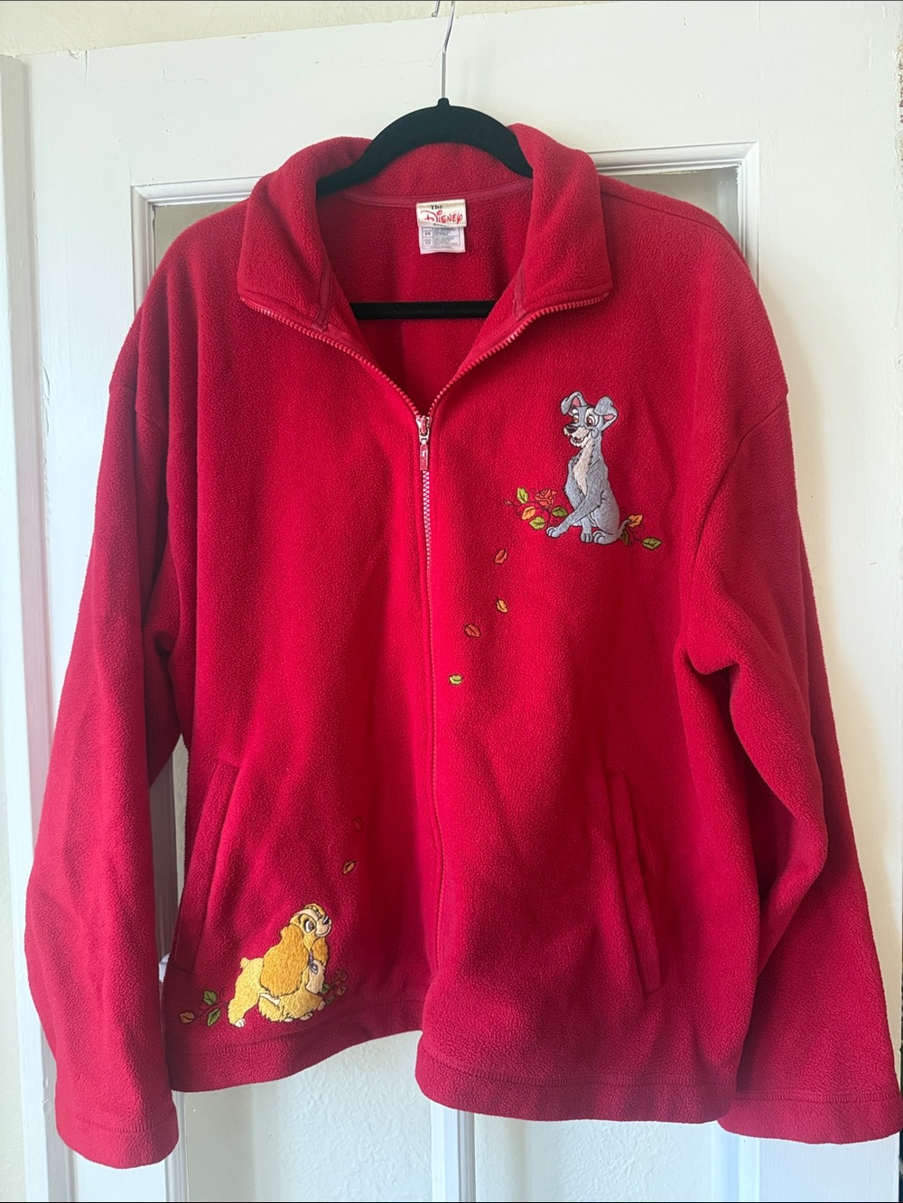 The Disney Store Fleece Zip Jacket with Lady & The Tramp Embroidery